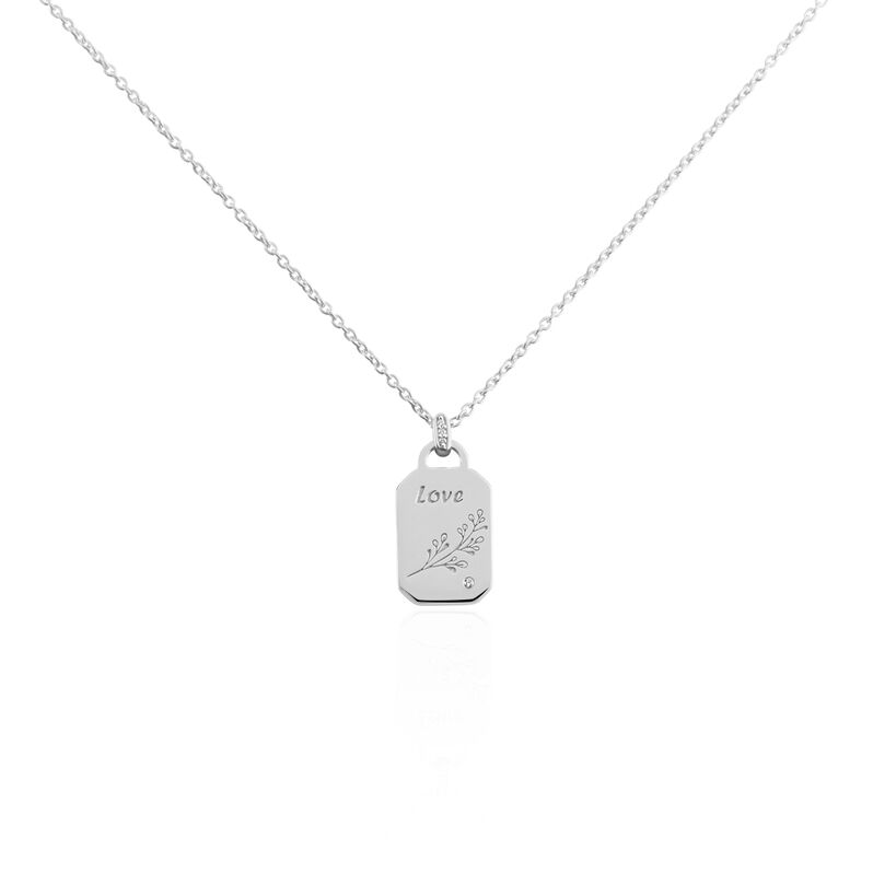 Collier Lenus Argent Rhodié Oxydes De Zirconium - Spannringe Damen | OROVIVO