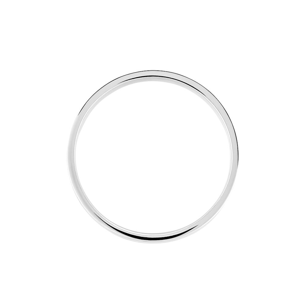 Alliance Fantaisie Diamantee Ruban Plat Or Blanc - Spannringe Unisex | OROVIVO