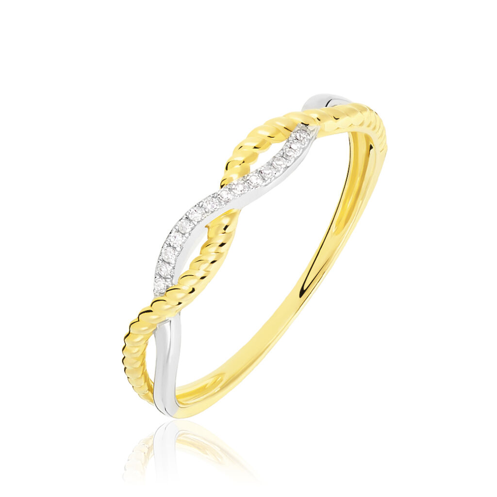 Bague Or Jaune Et Diamants Anayah - Spannringe Damen | OROVIVO