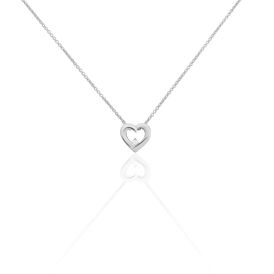 Damen Halskette Silber 925 Diamant 0,006ct - Herzketten Damen | OROVIVO