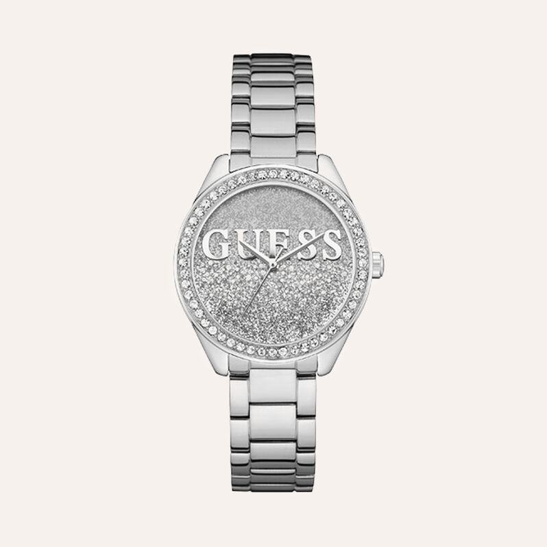 Orologio Donna Guess Glitter Girl quadrante argento W0987L1-RE21 - Spannringe Damen | OROVIVO