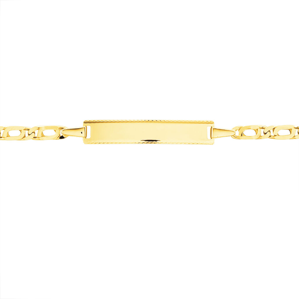 Bracelet Identité Fanelia Maille Marine Or Jaune - Spannringe Kinder | OROVIVO