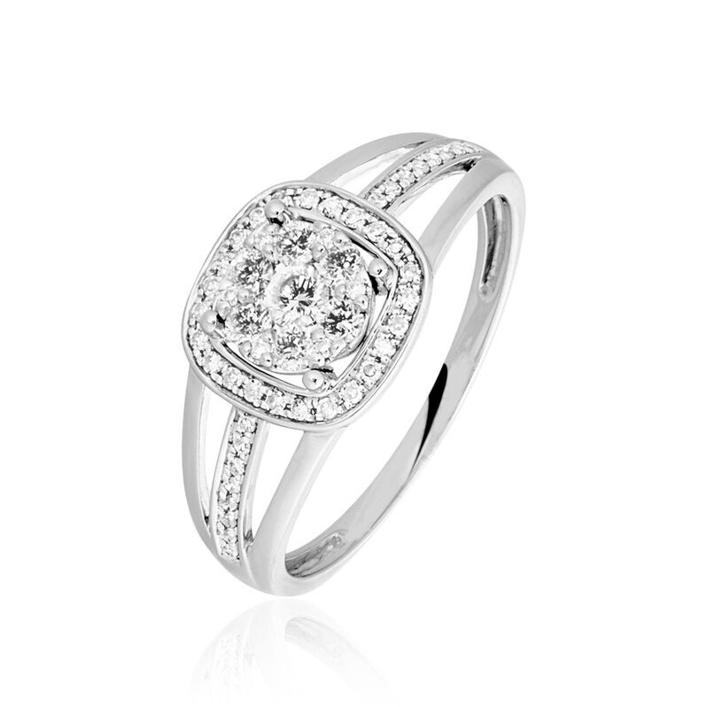 Bague Or Blanc Diamant - Spannringe Damen | OROVIVO