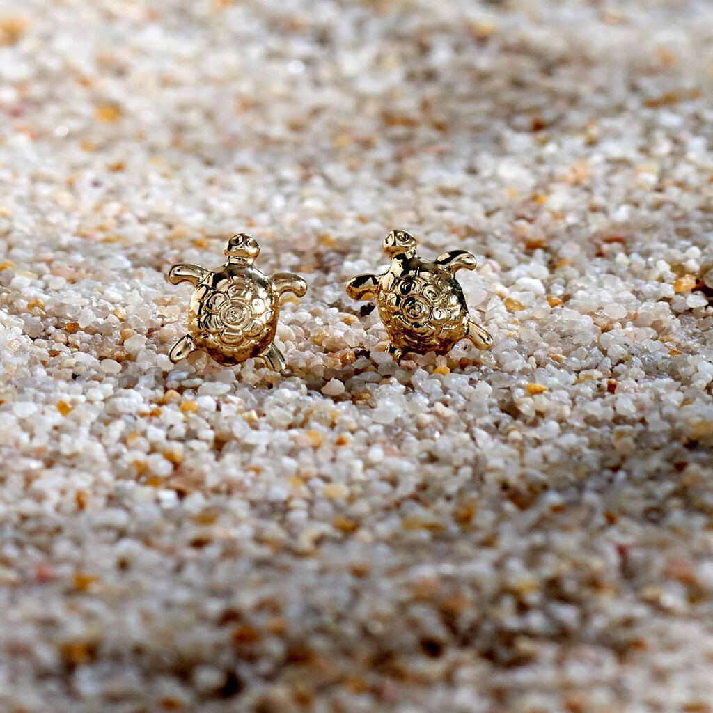 Ohrstecker Gold 375 Schildkr&ouml;te