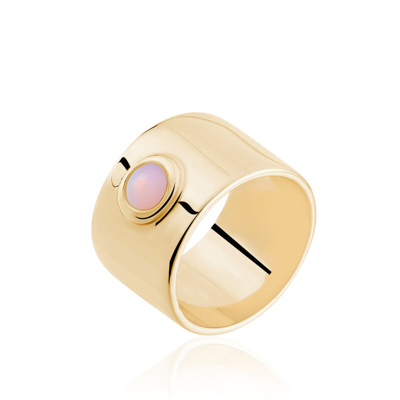 Bague Vaina Plaque Or Jaune Opale - Spannringe Damen | OROVIVO