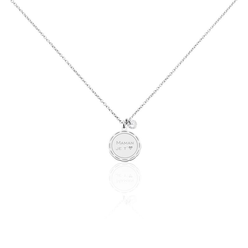 Collier Argent Rhodié Glannon Oxyde De Zirconium - Spannringe Damen | OROVIVO