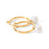 MANDY Damen Creolen Gold 375 (9 Karat) Zuchtperle Wei&szlig;