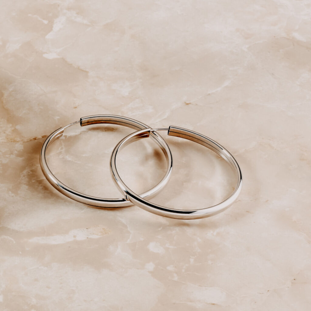 MALIN Damen Creolen Silber 925 B 3 mm