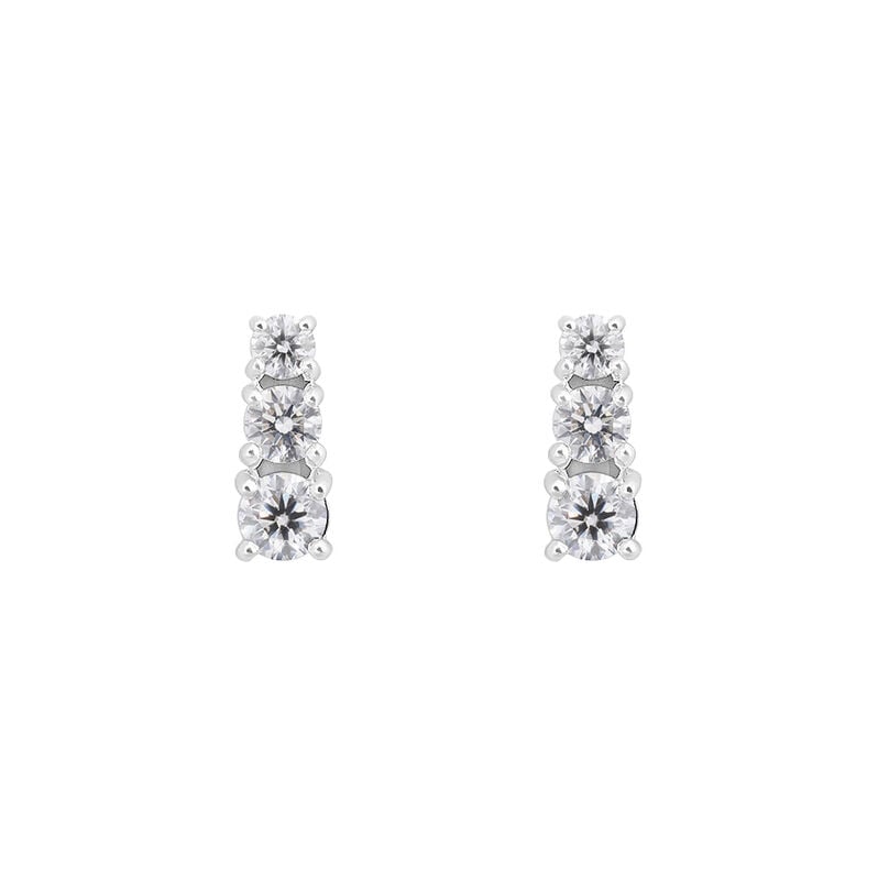 Orecchini Lobo Trilogy Diamade Oro Bianco Diamante Lab-Grown - Spannringe Damen | OROVIVO