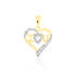 EUDOCIE HERZ 11 Damen Anh&auml;nger Gold Bicolor 375 (9 Karat) Zirkonia Wei&szlig; Herz