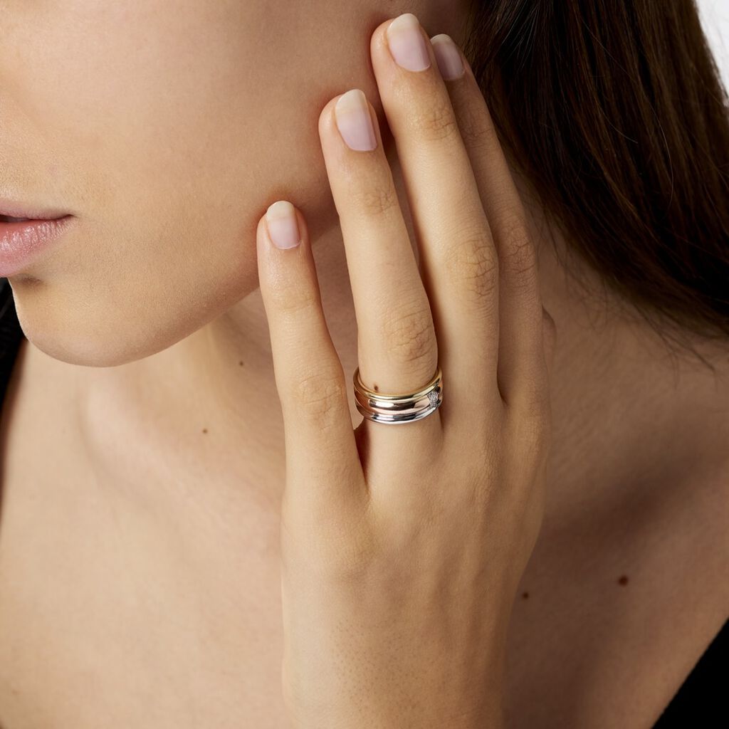 Bague Or Tricolore Hajila - Spannringe Damen | OROVIVO