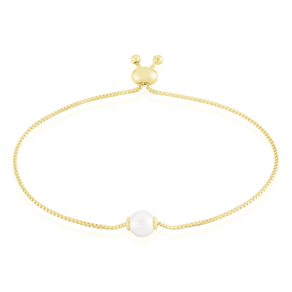 RYN Damen Armband Silber vergoldet 925 Zuchtperle Perlmutt Ball