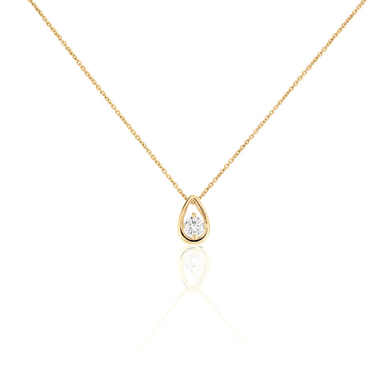Collier Plaque Or Goutte Oxyde - Spannringe Damen | OROVIVO