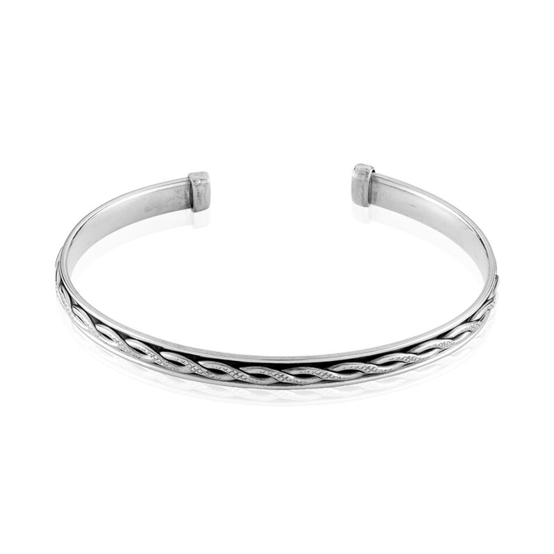 Bangle Gentleman Argento Rodiato - Spannringe Herren | OROVIVO