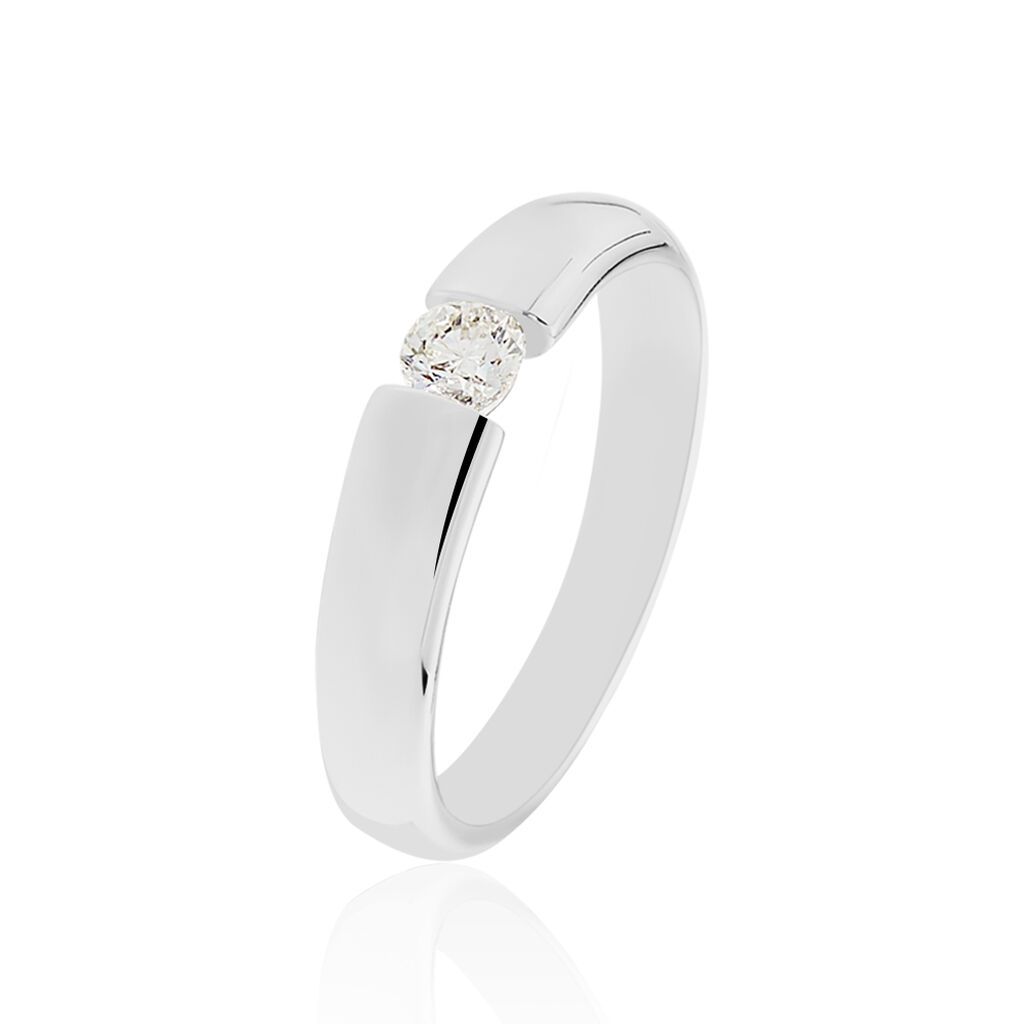 Spannring Weißgold 585 Diamant 0,2ct - Verlobungsringe Damen | OROVIVO