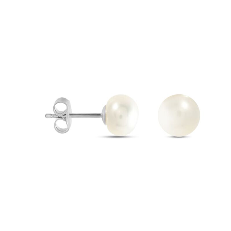 Damen Perlenohrringe Silber 925 Zuchtperlen 8-9mm - Ohrstecker Damen | OROVIVO