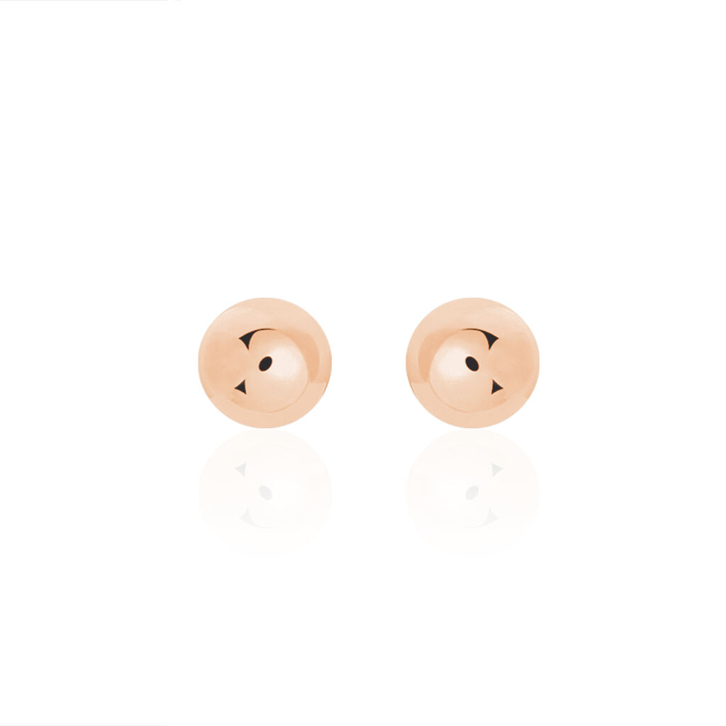 Thumbnail - Damen Ohrstecker Silber 925 Rosé Vergoldet 6mm, Ohrstecker ohne Stein