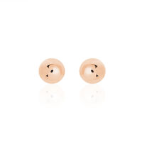 Damen Ohrstecker Silber 925 Rosé Vergoldet 6mm