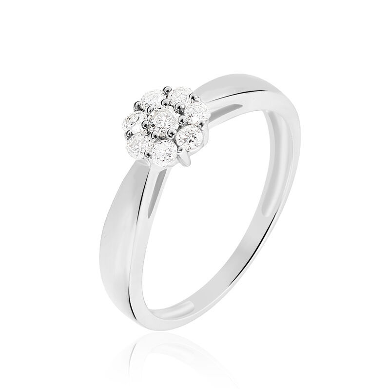 Bague Or Weiss Et Diamants - Spannringe Damen | OROVIVO