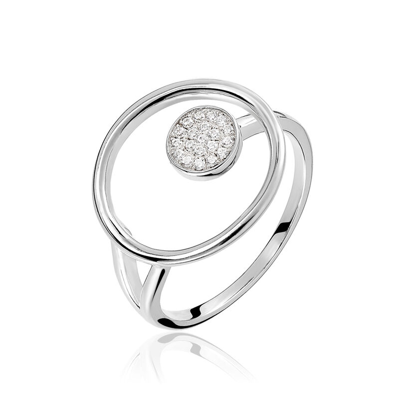 Bague Zora Argent Blanc Oxyde De Zirconium - Spannringe Damen | OROVIVO