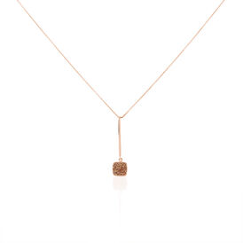 Damen Halskette Gold 375 Rosé Vergoldet Glitzer - Ketten mit Anhänger Damen | OROVIVO