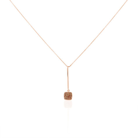 Damen Halskette Gold 375 Rosé Vergoldet Glitzer - Halsketten Damen | OROVIVO