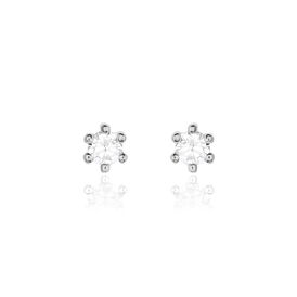 Damen Ohrstecker Gold 585 Bicolor Diamant 0,1ct - Ohrstecker Damen | OROVIVO