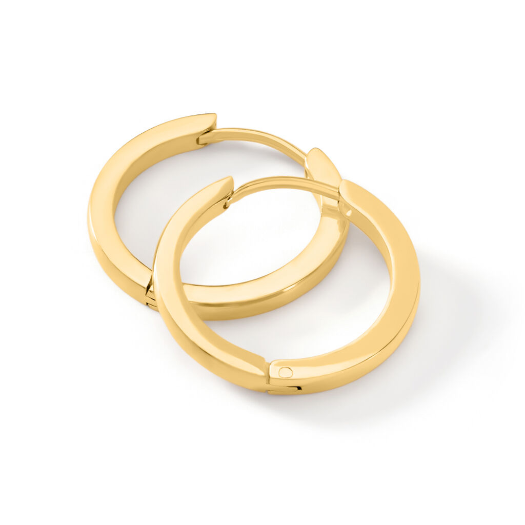 Damen Creolen Edelstahl vergoldet Allison 15,30mm - Creolen Damen | OROVIVO