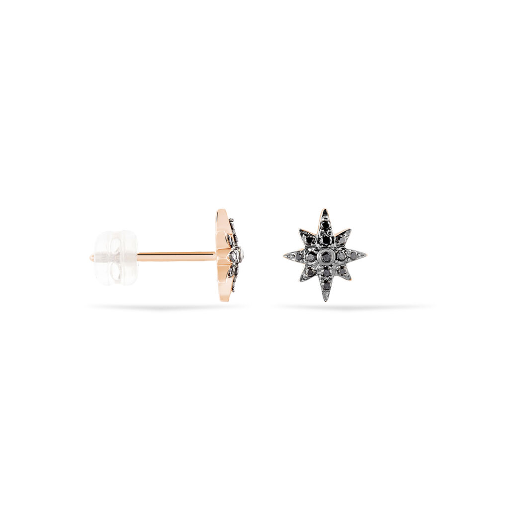 Boucles D'oreilles Or Rose Laetia Etoile - Spannringe Damen | OROVIVO