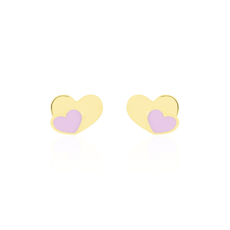 Boucles D'oreilles Puces Or Jaune Isa Lise Smalto - Spannringe Kinder | OROVIVO