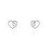 ASHLEY HERZ 1 Damen Ohrstecker Silber 925 Zirkonia Wei&szlig; 0,01 ct Herz