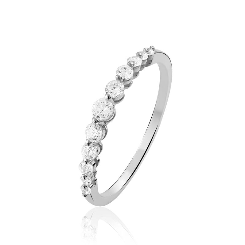 Bague Aurelia Argent Blanc Oxyde De Zirconium - Spannringe Damen | OROVIVO