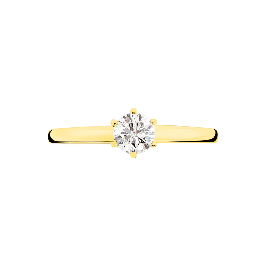Bague Solitaire Natalia Or Jaune Diamant - Spannringe Damen | OROVIVO