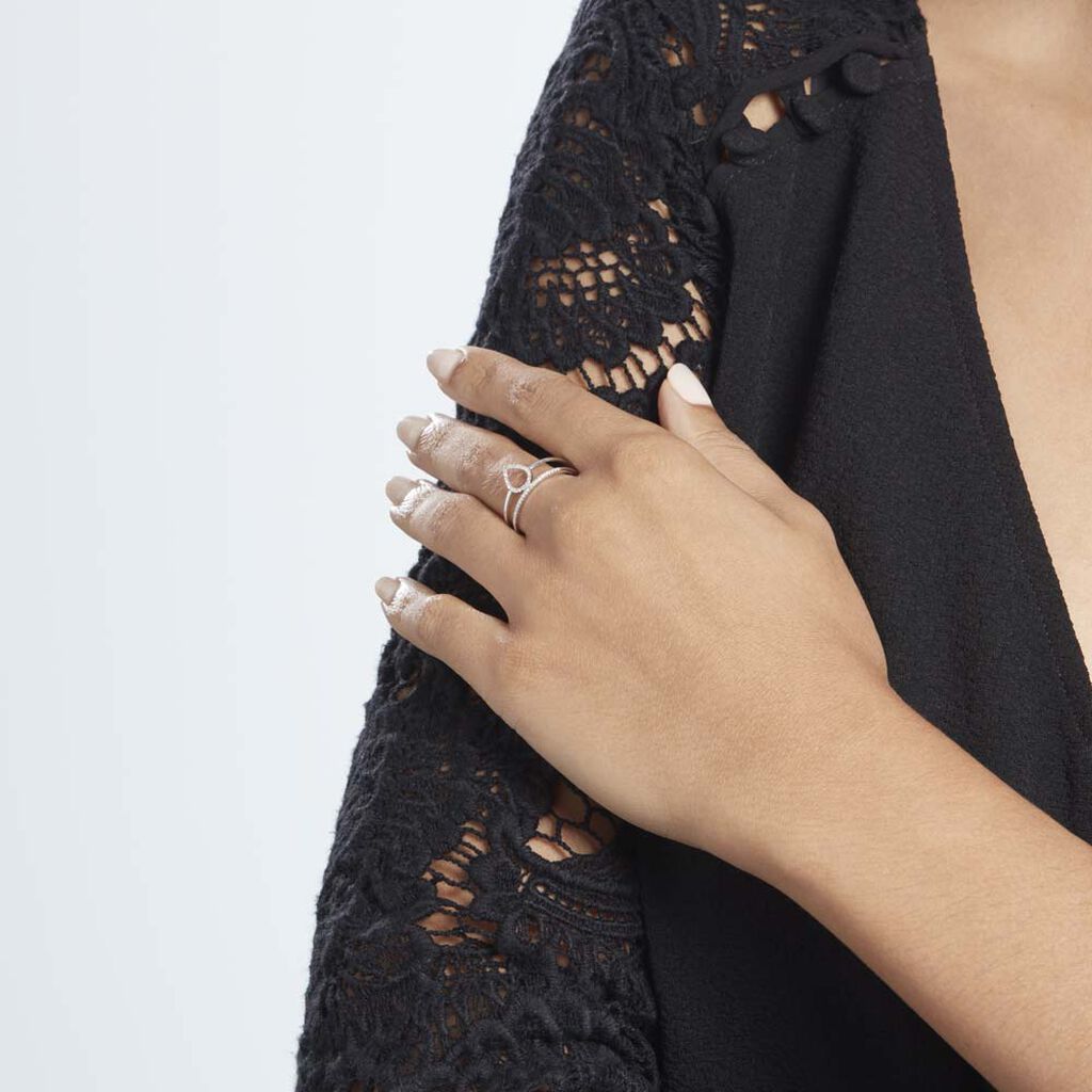Bague Maude Or Blanc Diamant - Spannringe Damen | OROVIVO