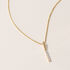 LINE 2 Damen Collier Gold Bicolor 375 (9 Karat) Diamant Weiß 0,08 ct Balken