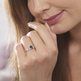 Damenring Weißgold 375 Saphir Diamanten - Ringe mit Edelsteinen Damen | OROVIVO