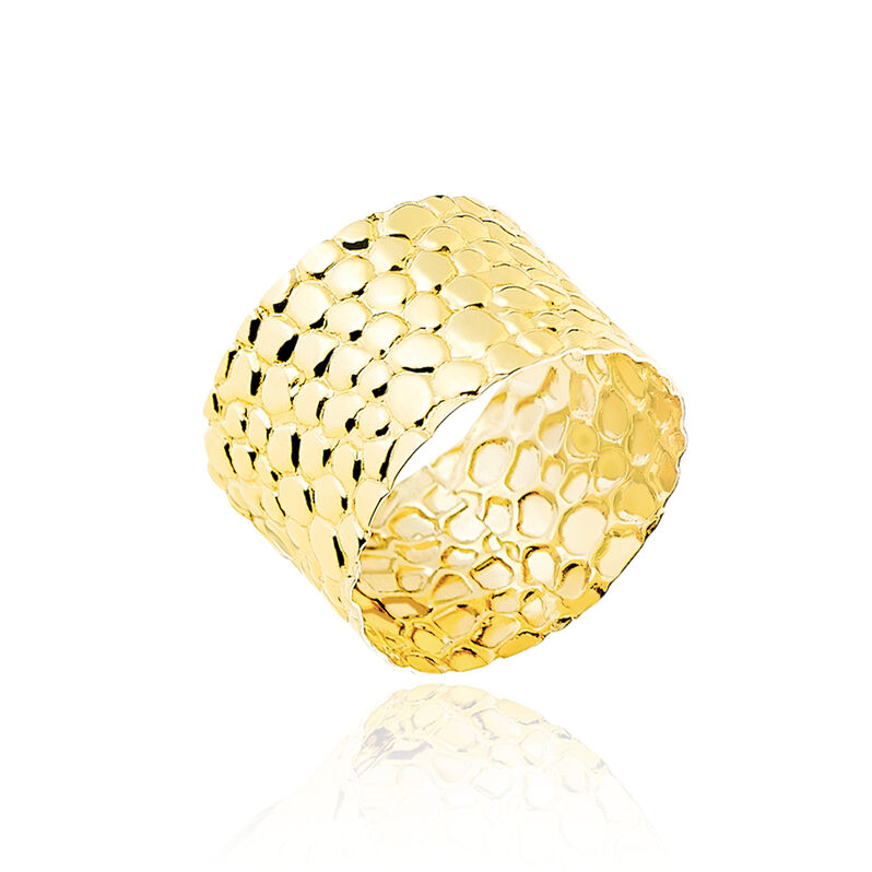 Bague Stevi Or Jaune Style Ecailles - Spannringe Damen | OROVIVO