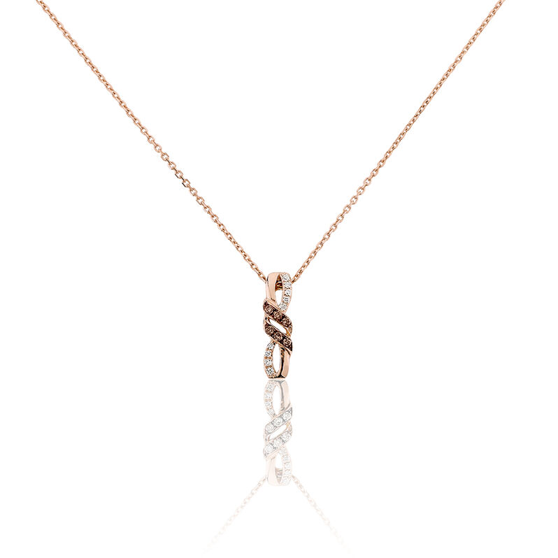 Collier Milana Or Rose Diamants - Spannringe Damen | OROVIVO