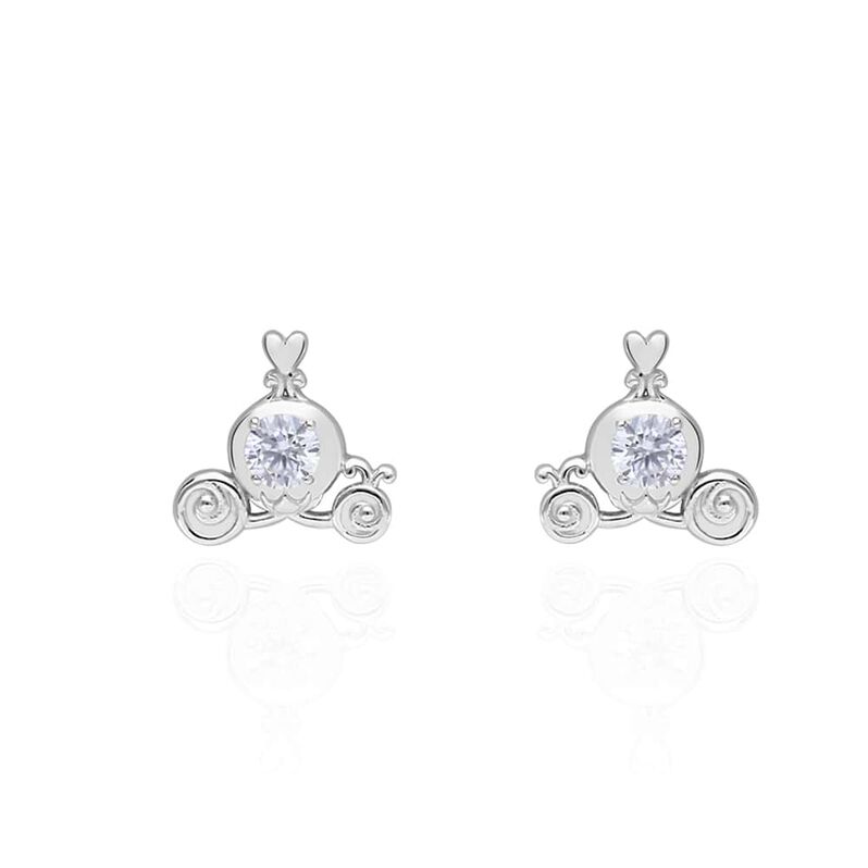 Orecchini Lobo Claire Oro Bianco Cubic Zirconia - Spannringe Damen | OROVIVO