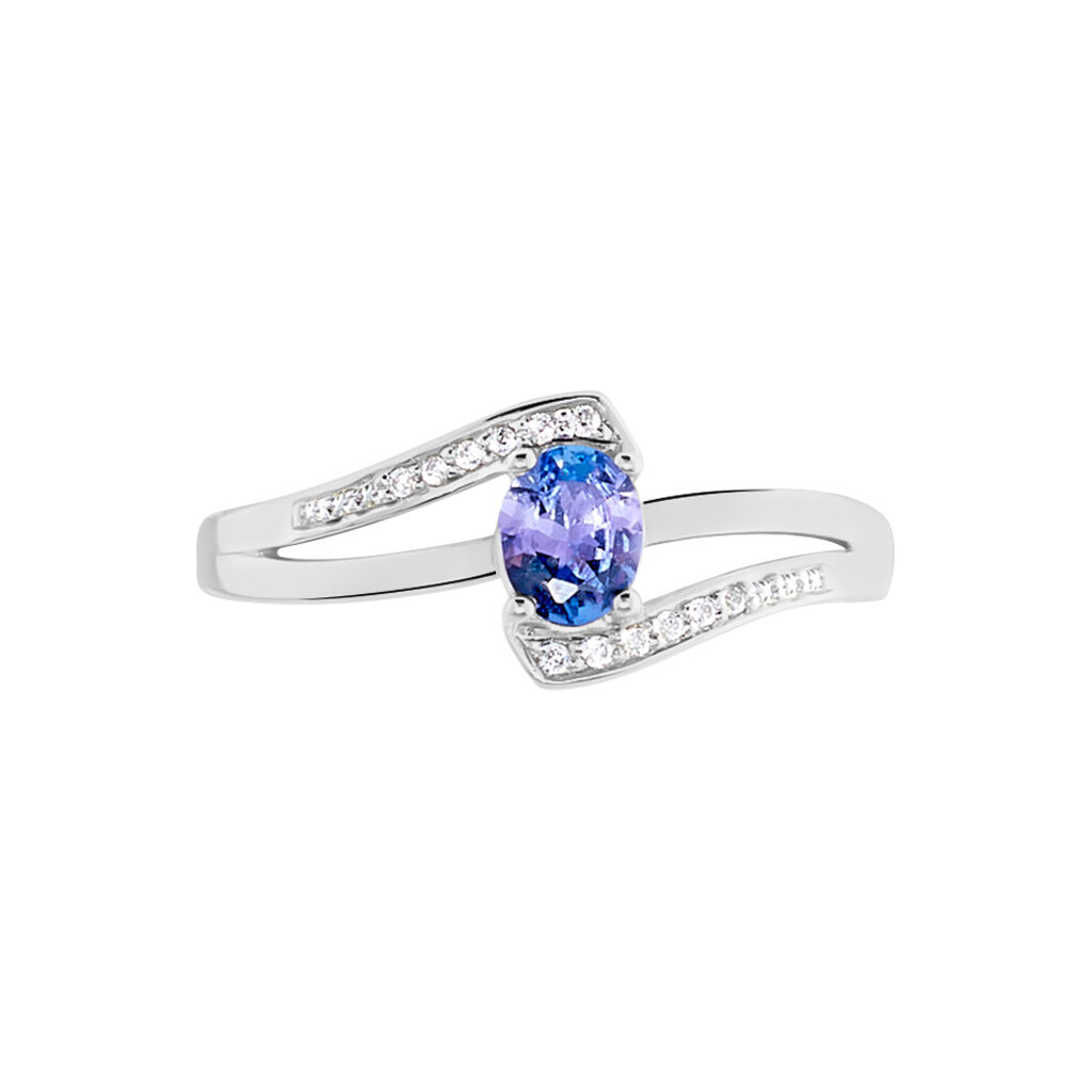 Bague Or Weiss Via Tanzanite Vague Oxyde - Spannringe Damen | OROVIVO