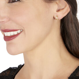 Damen Steckcreolen Gold 375 Zirkonia  - Creolen Damen | OROVIVO