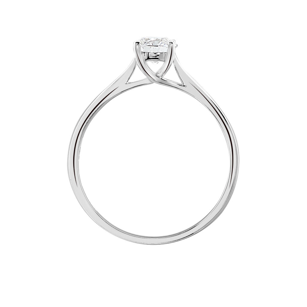 Solitaire Or Weiss Fiona Diamant Synthetique - Spannringe Damen | OROVIVO
