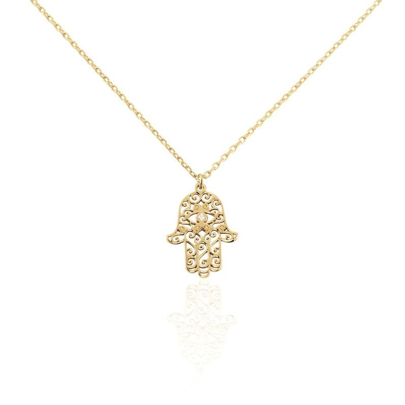 Collier Lucian Plaque Or Oxyde De Zirconium - Spannringe Damen | OROVIVO