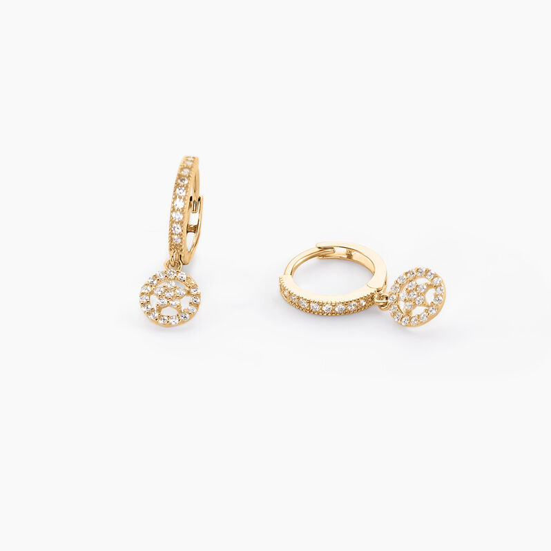 Créoles Donatello Or Jaune Oxyde De Zirconium - Spannringe Damen | OROVIVO