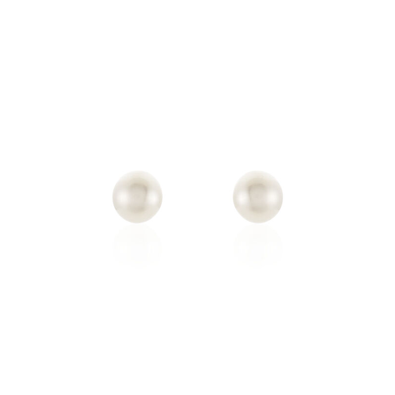 Damen Perlenohrringe Silber 925 Zuchtperlen 4-5mm - Ohrstecker Damen | OROVIVO