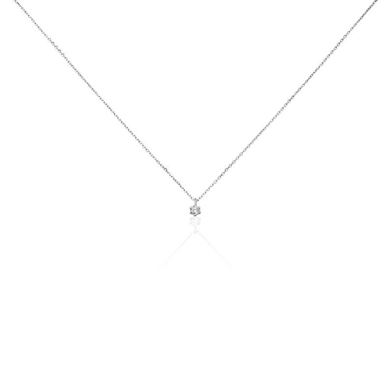 Monopoli Damen Collier Wei&szlig;gold 750 (18 Karat) Diamant Wei&szlig; 0,16 ct - Halsketten Damen | OROVIVO