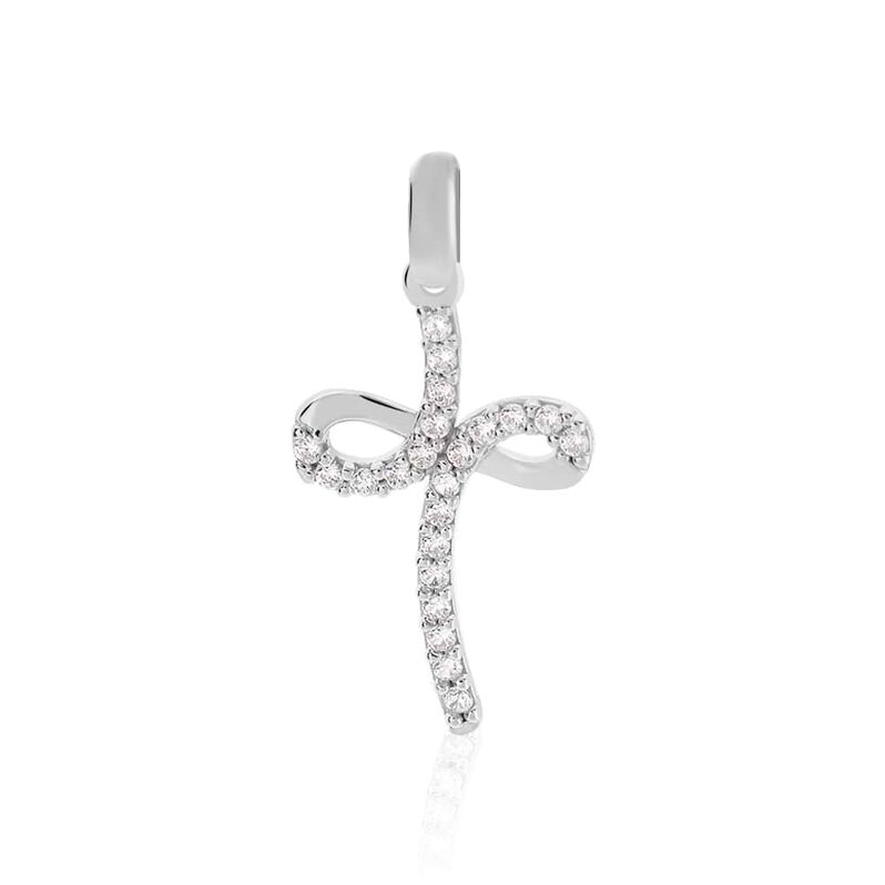 Pendente Holy Oro Bianco Cubic Zirconia - Spannringe Damen | OROVIVO