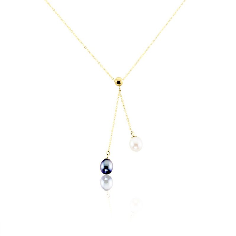 Collier Or Jaune Brayann Perles De Culture - Spannringe Damen | OROVIVO