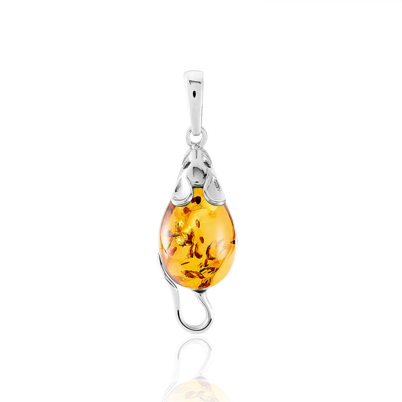 Pendentif Jael Argent Blanc Ambre - Spannringe Damen | OROVIVO