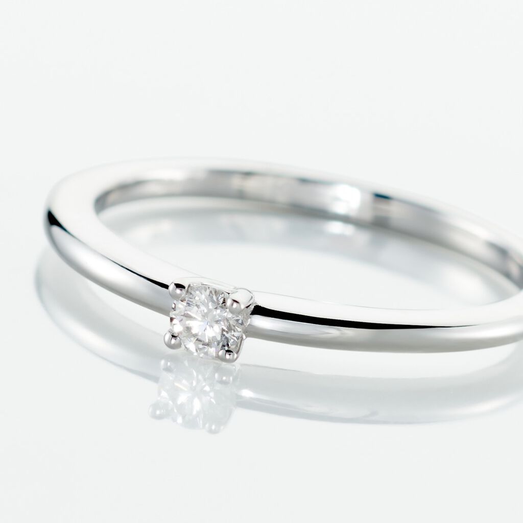 VENISE Damen Ring Wei&szlig;gold 585 (14 Karat) Diamant Wei&szlig; B 18 mm